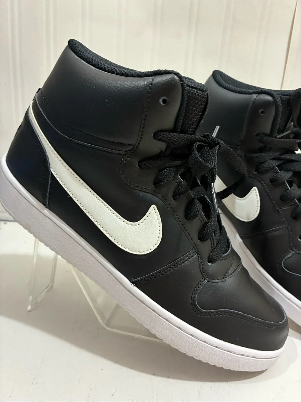 Nike Black and White High-Top Sneakers